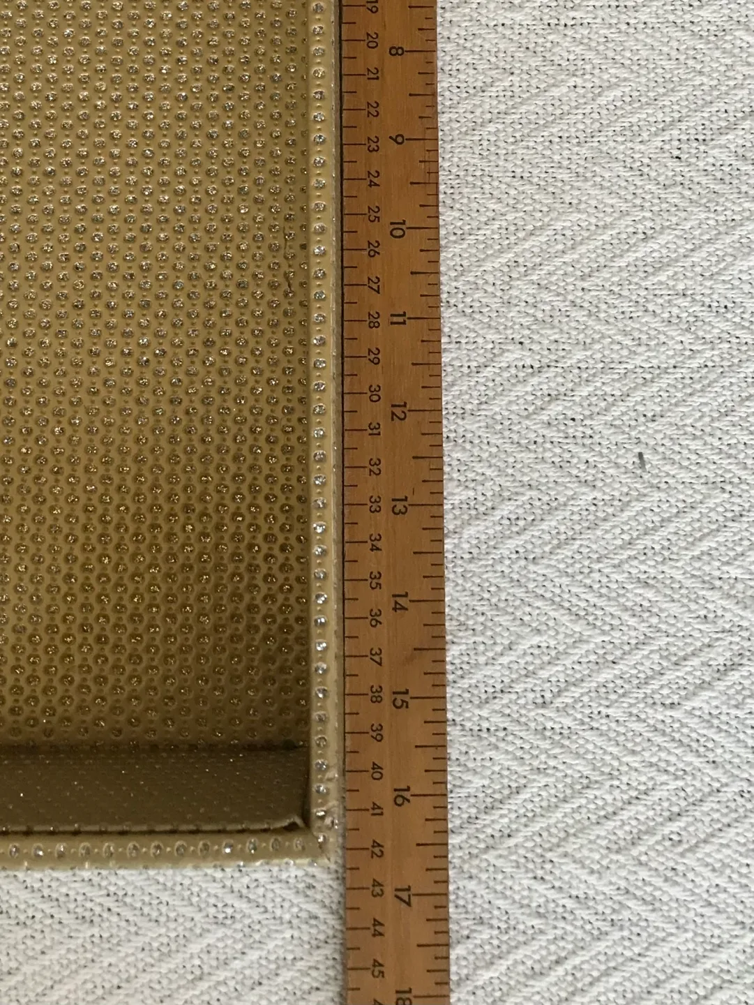 Gold Faux Leather Serving or Vanity Tray image indicator(2)