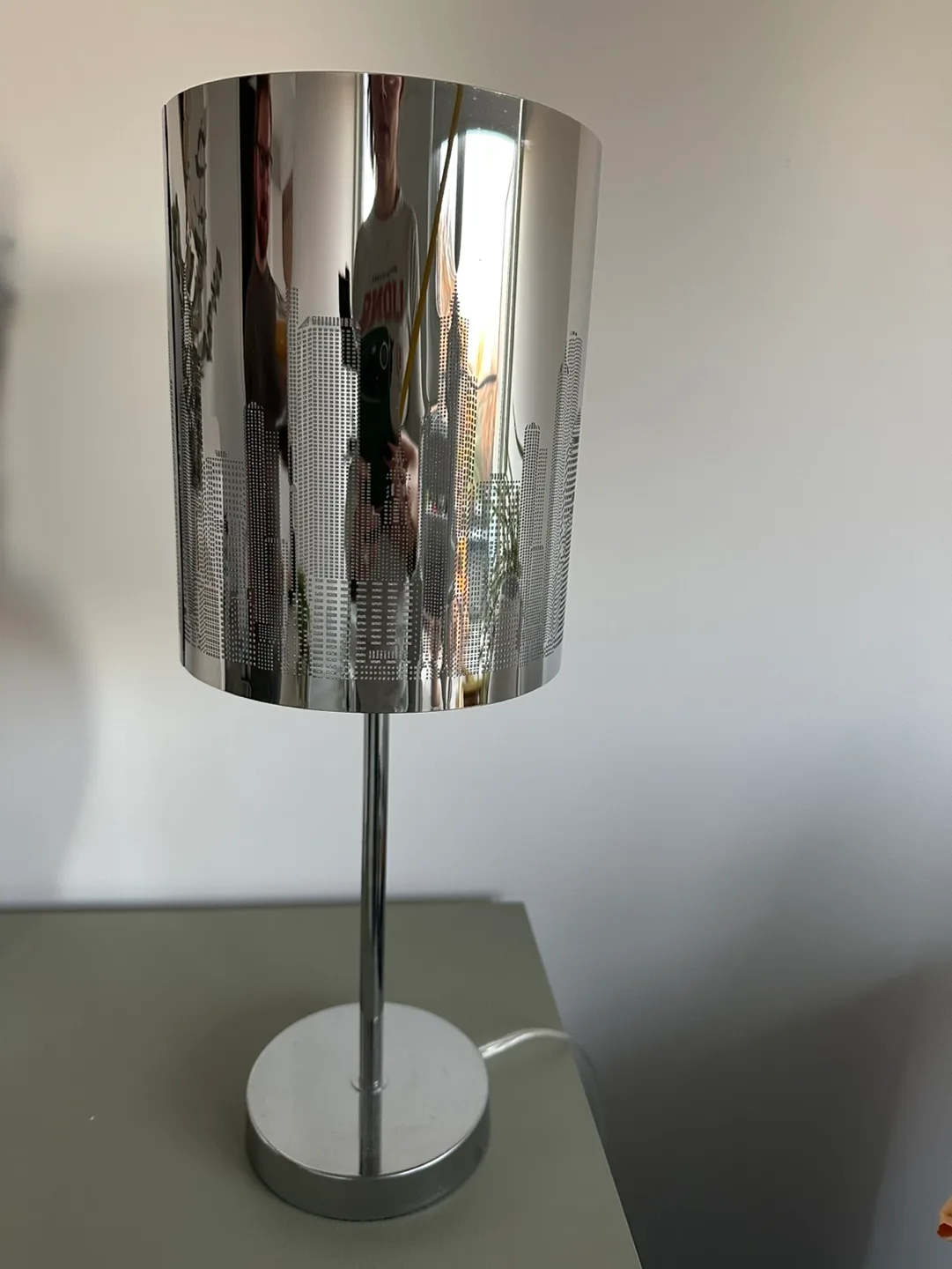 Silver New York Cityscape Table Lamp thumbnail