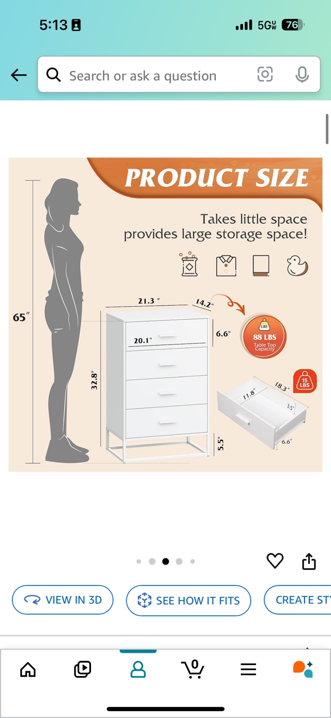 White 4-Drawer Chest of Drawers - photo 3
