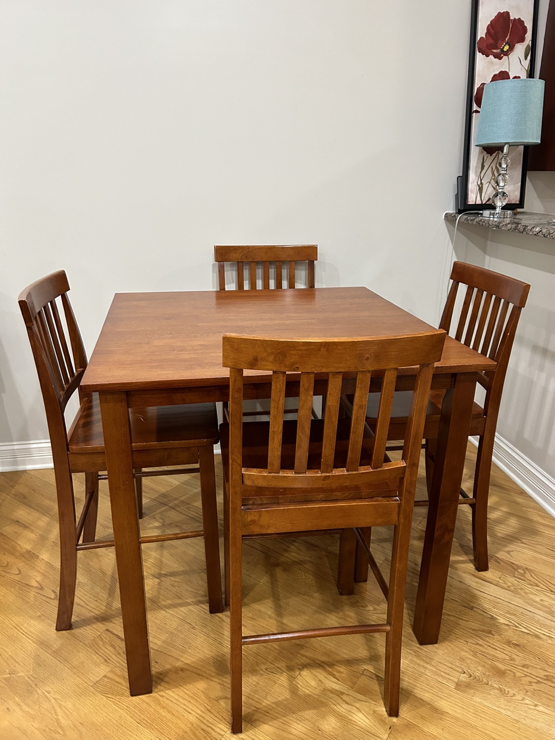 Bar Height Table and 4 Chairs