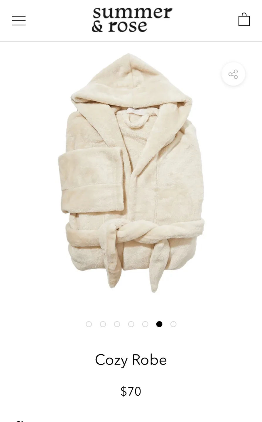 🍓NEW IN PACKAGE! REG $96 SUMMER & ROSE Cozy Plush Luxury Robe image indicator(5)