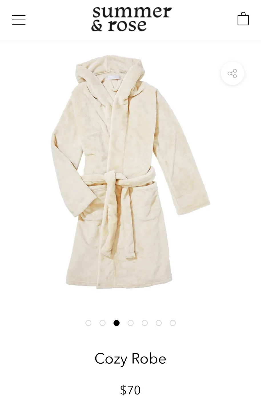 🍓NEW IN PACKAGE! REG $96 SUMMER & ROSE Cozy Plush Luxury Robe image indicator(3)