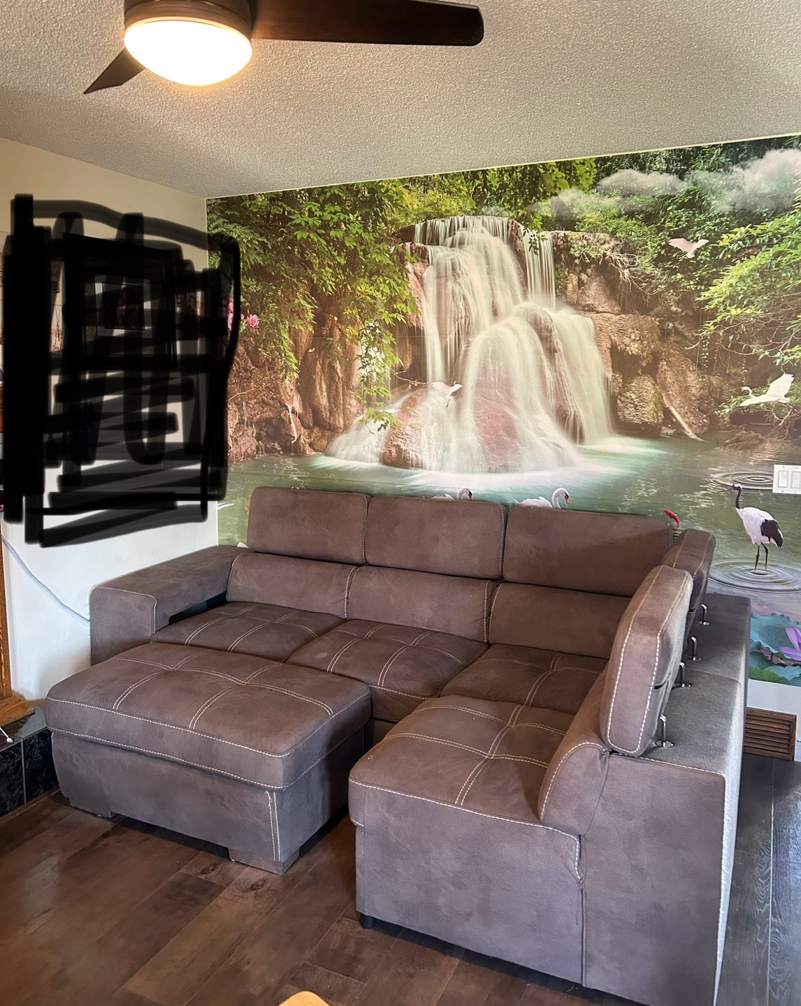 Sectional Sofa with Storage Ottoman