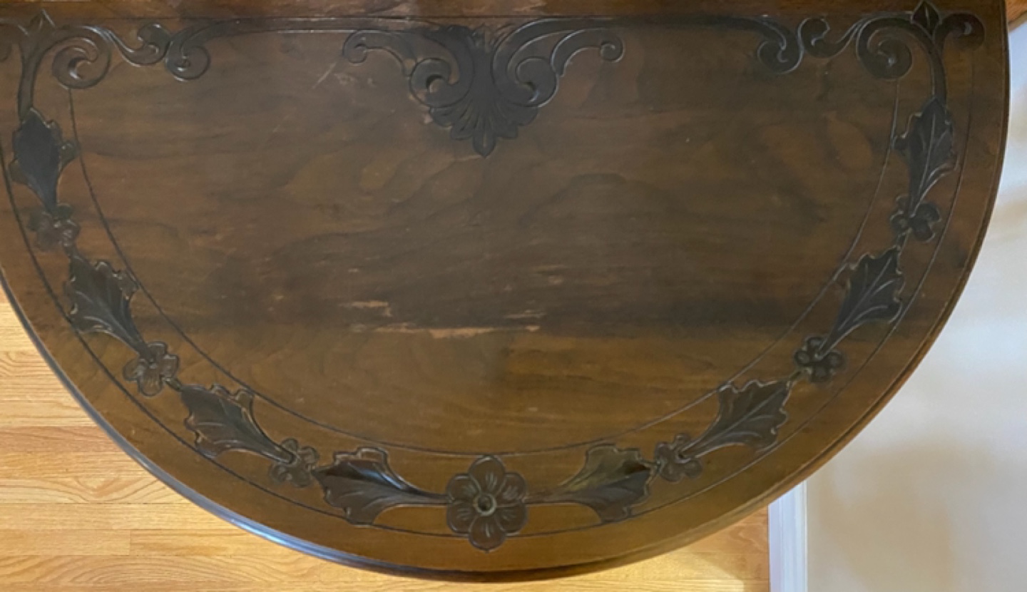Antique Half Moon Table - photo 3