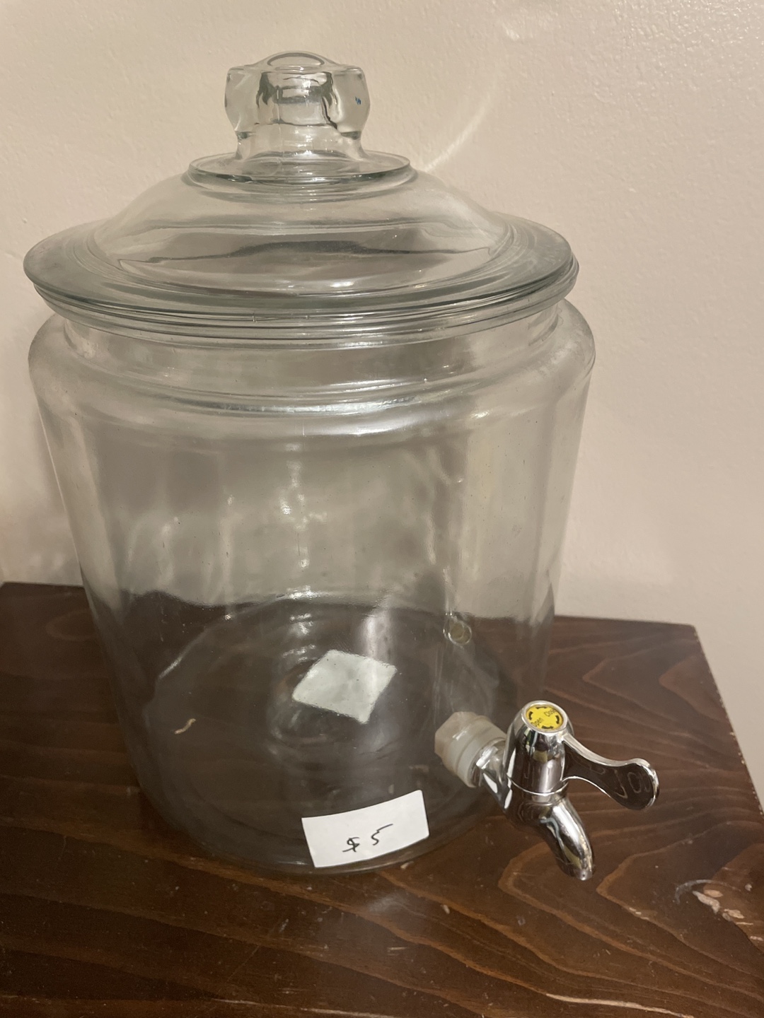 Glass Beverage Dispenser with Tap