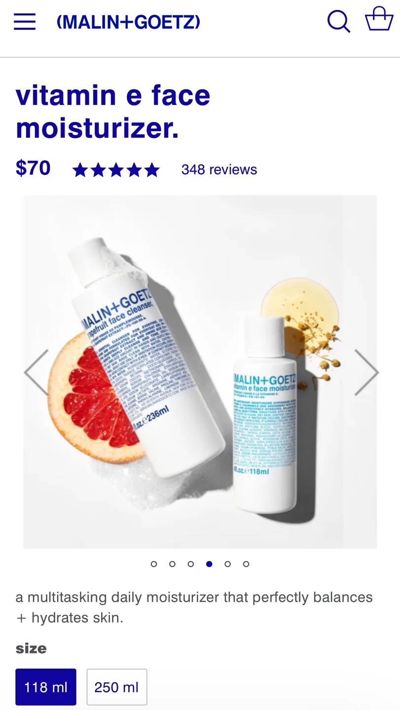 🍓REG $130+ MALIN GOETZ SET Hydration moisturizer & Lip Mask ✨ image indicator(2)