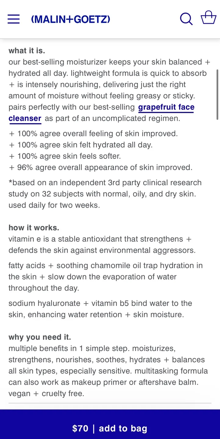 🍓REG $130+ MALIN GOETZ SET Hydration moisturizer & Lip Mask ✨ image indicator(7)