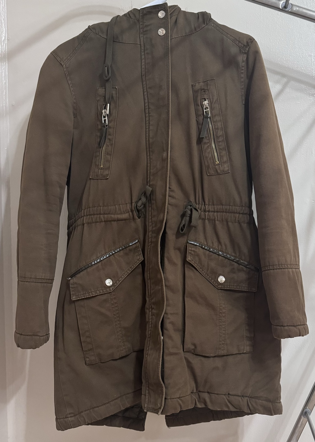 Olive Green Winter Parka Jacket