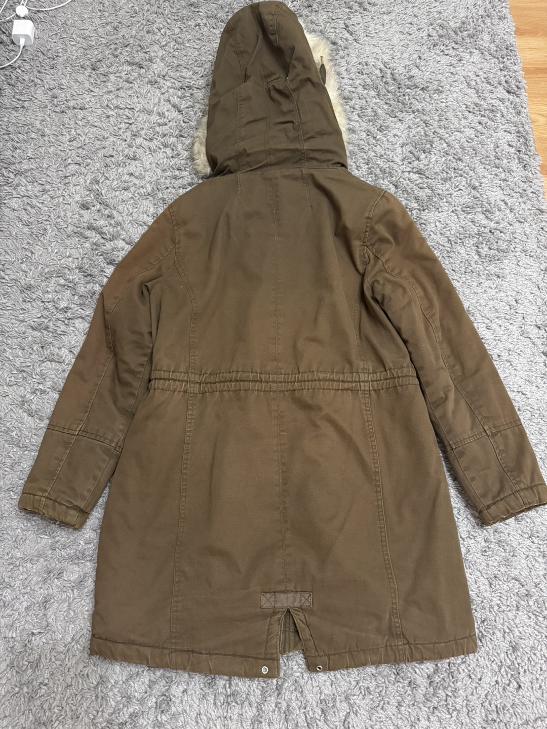 Olive Green Winter Parka Jacket - photo 3