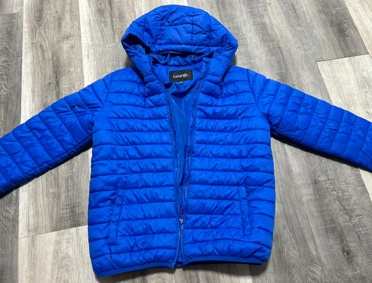 George Blue Puffer Jacket Size XL/TG (14-16) thumbnail