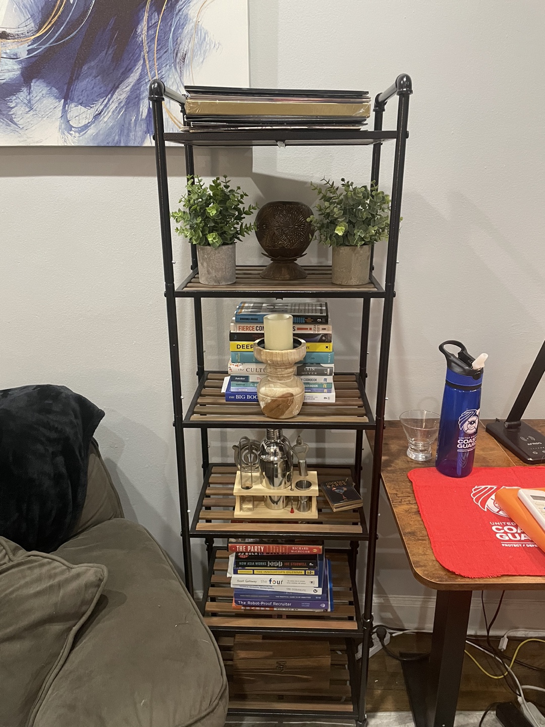 Black Metal 5-Shelf Storage Rack - photo 2