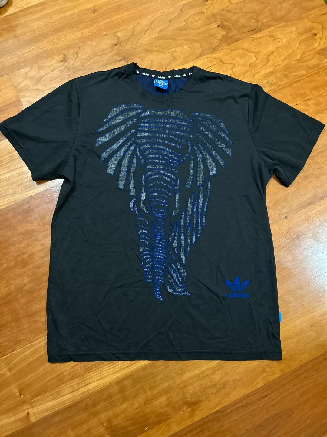Adidas Blue T-Shirt with Elephant Design image indicator(2)
