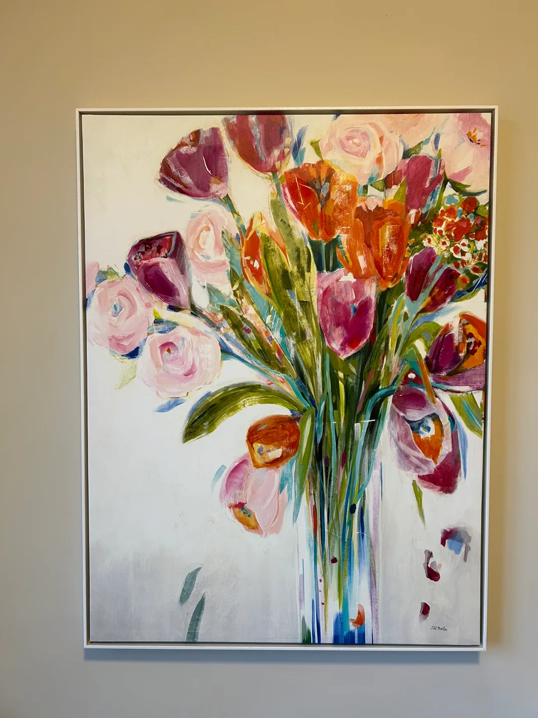 Print  Floral Painting on Canvas thumbnail