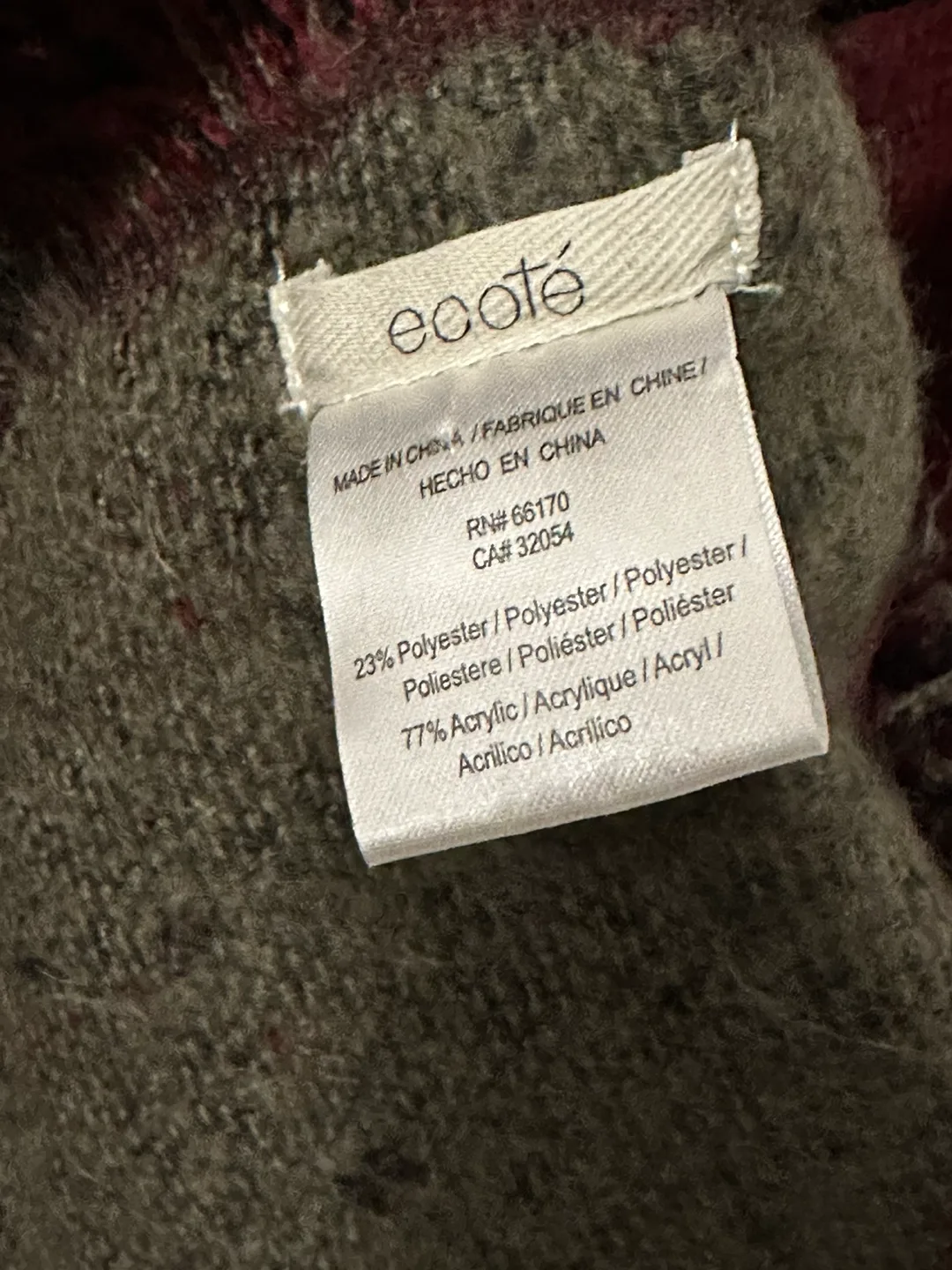 Urban Outfitters Ecote Asymmetrical Oversized Scarf image indicator(4)