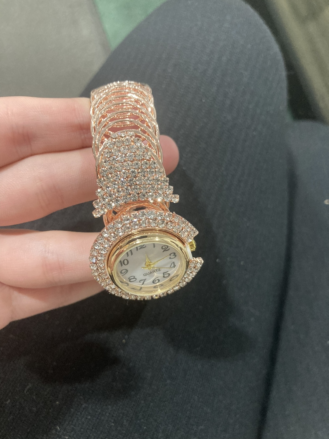 Rose Gold Bling Watch