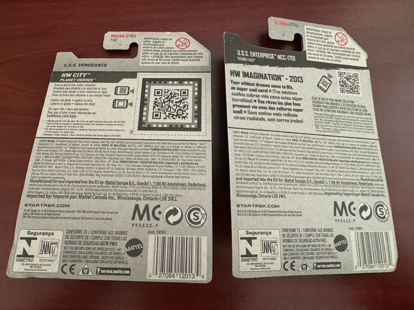 HOT WHEELS STAR TREK USS SHIPS VENGEANCE AND ENTERPRISE NCC 1701 image indicator(4)