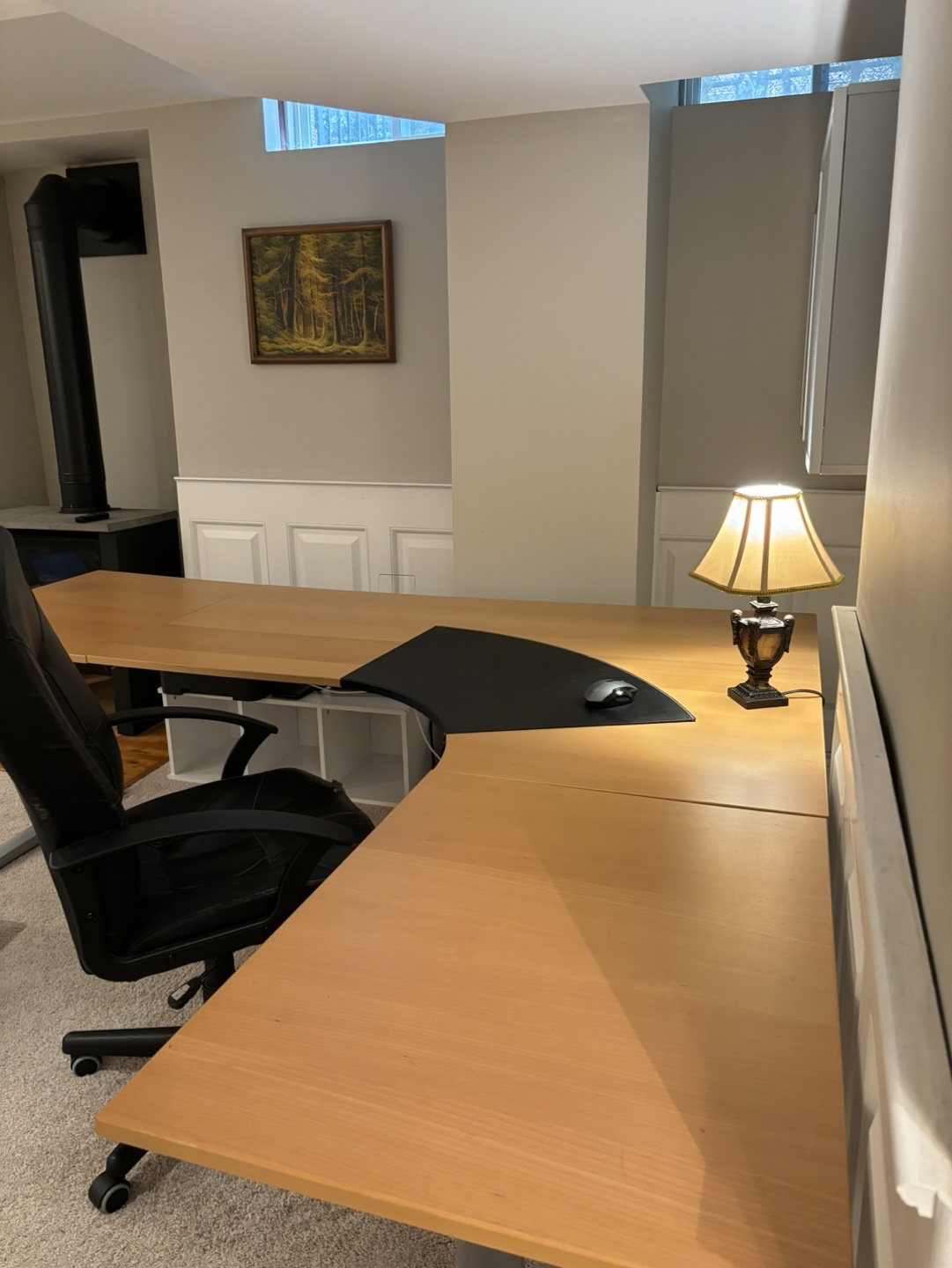 Ikea desk with matching cabinet