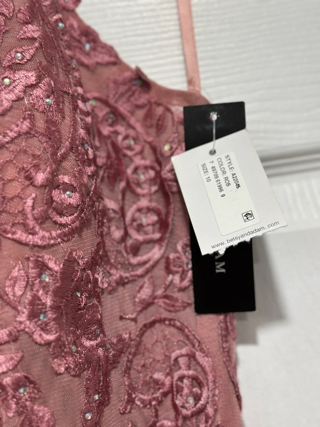 Betsy & Adam Size 10 Dusty Rose Floral Maxi Dress image indicator(5)