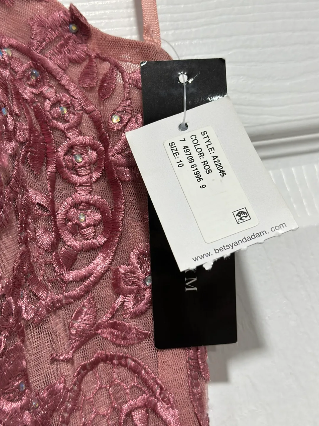 Betsy & Adam Size 10 Dusty Rose Floral Maxi Dress image indicator(4)