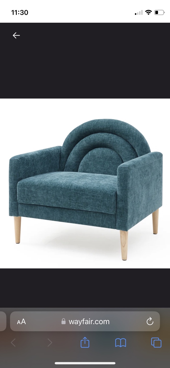 Teal Upholstered Accent Chair