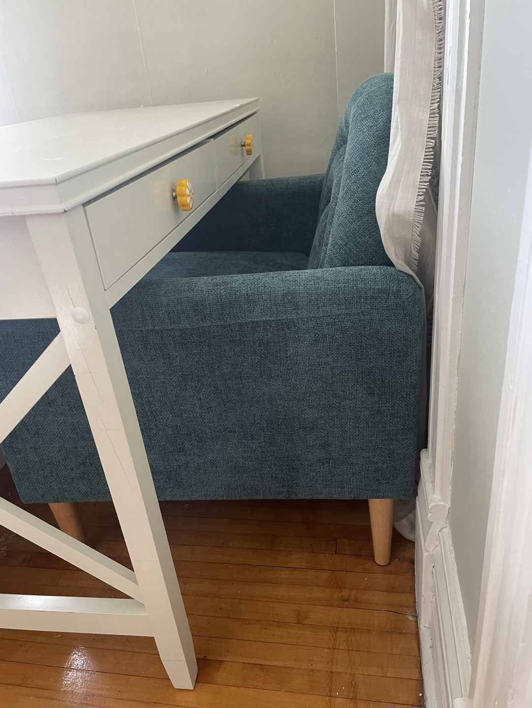 Teal Upholstered Accent Chair - photo 2