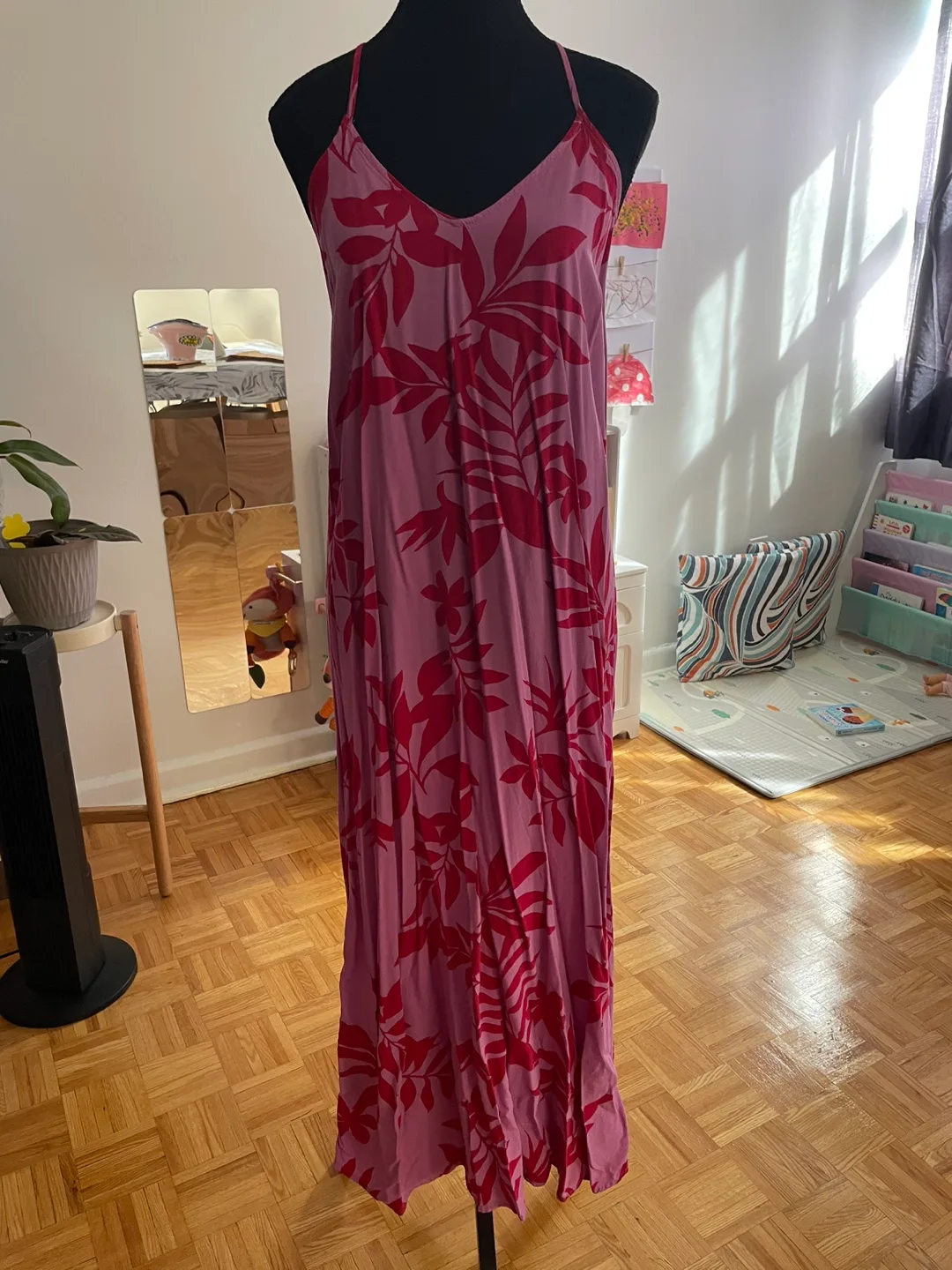 Pink Floral Maxi Dress thumbnail
