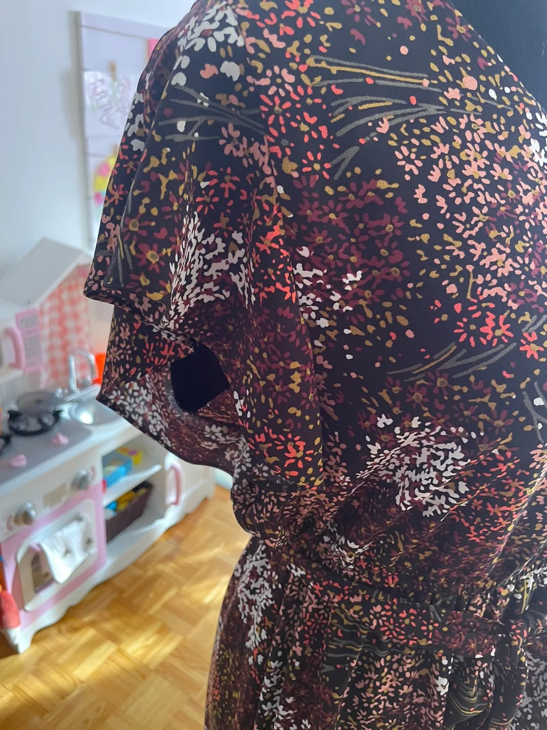 Floral Midi Dress with Tie Waist image indicator(2)