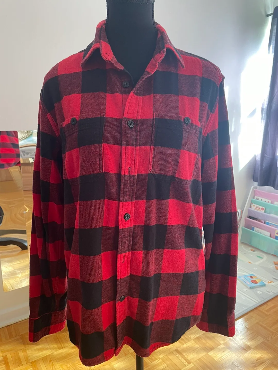 Red & Black Plaid Flannel Shirt thumbnail