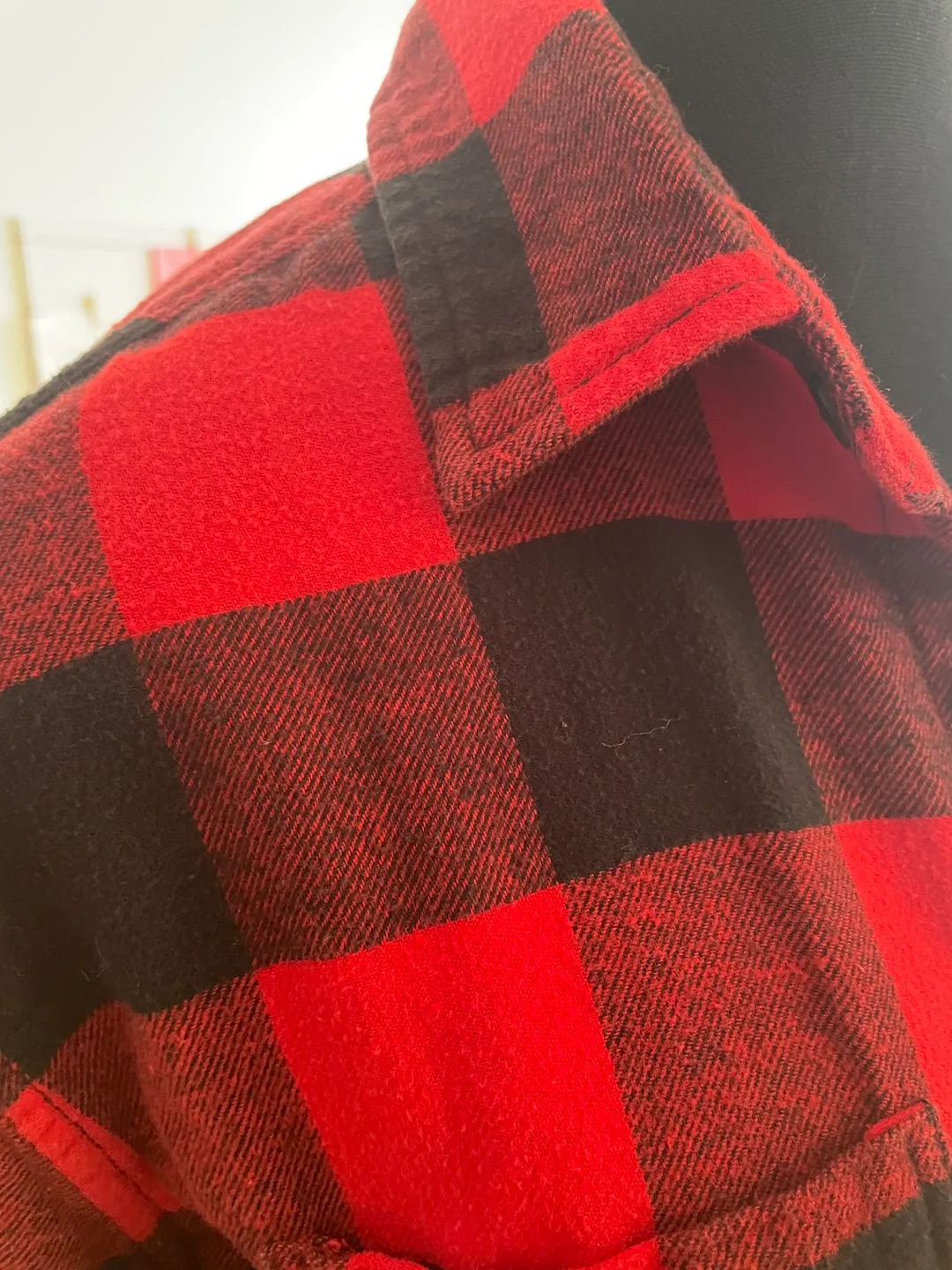 Red & Black Plaid Flannel Shirt image indicator(2)