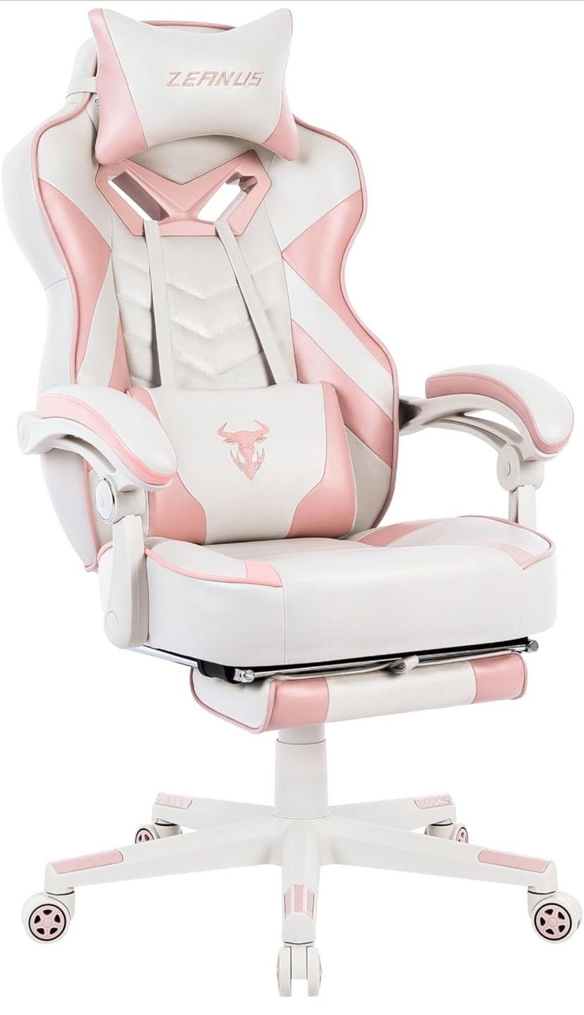 Zeanus Gaming Chair with Massage Lumbar Pillow - photo 4