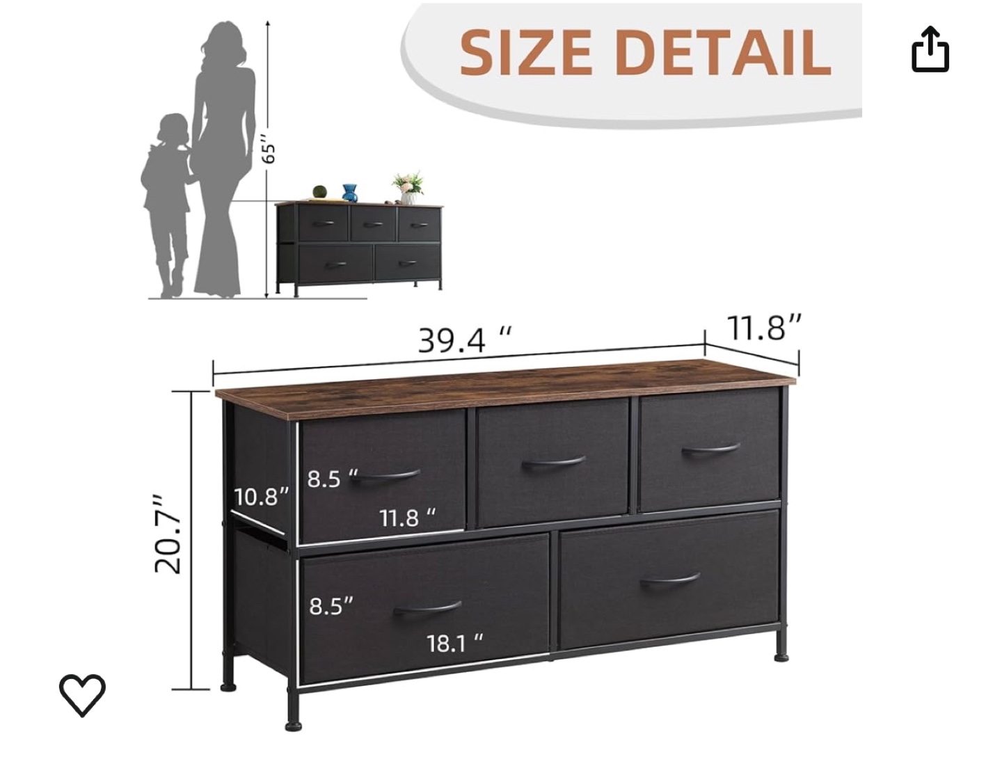 5 Drawer Storage Organizer - photo 2