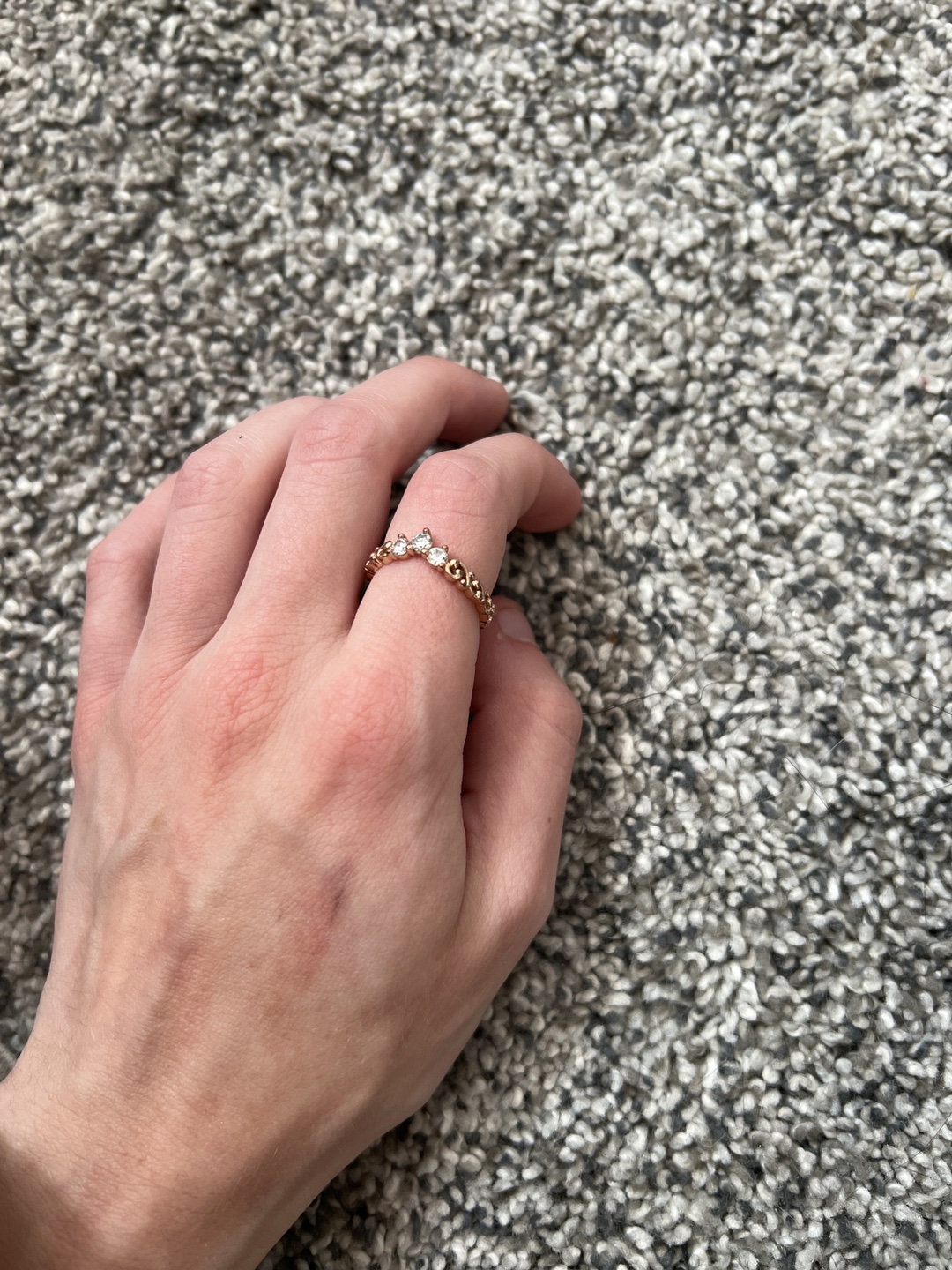 Pandora Rose Gold Ring with Stones - photo 3