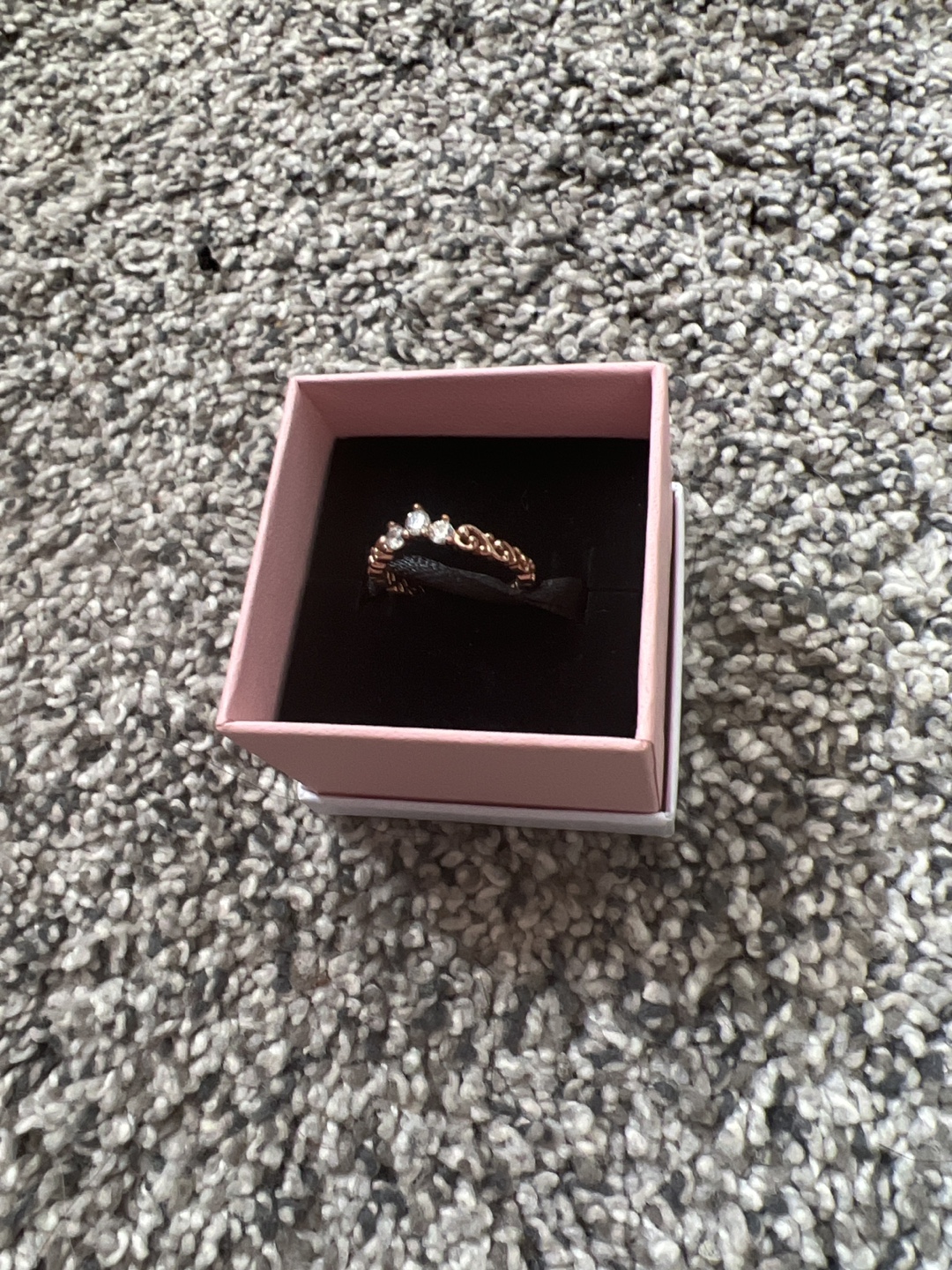 Pandora Rose Gold Ring with Stones - photo 2