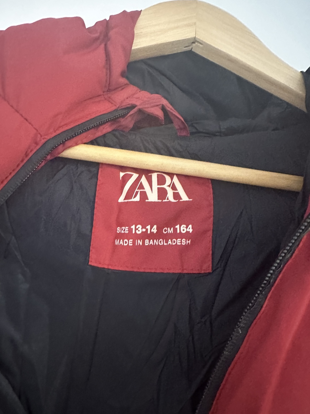 Zara Red Puffer Jacket Size 13-14 - photo 2