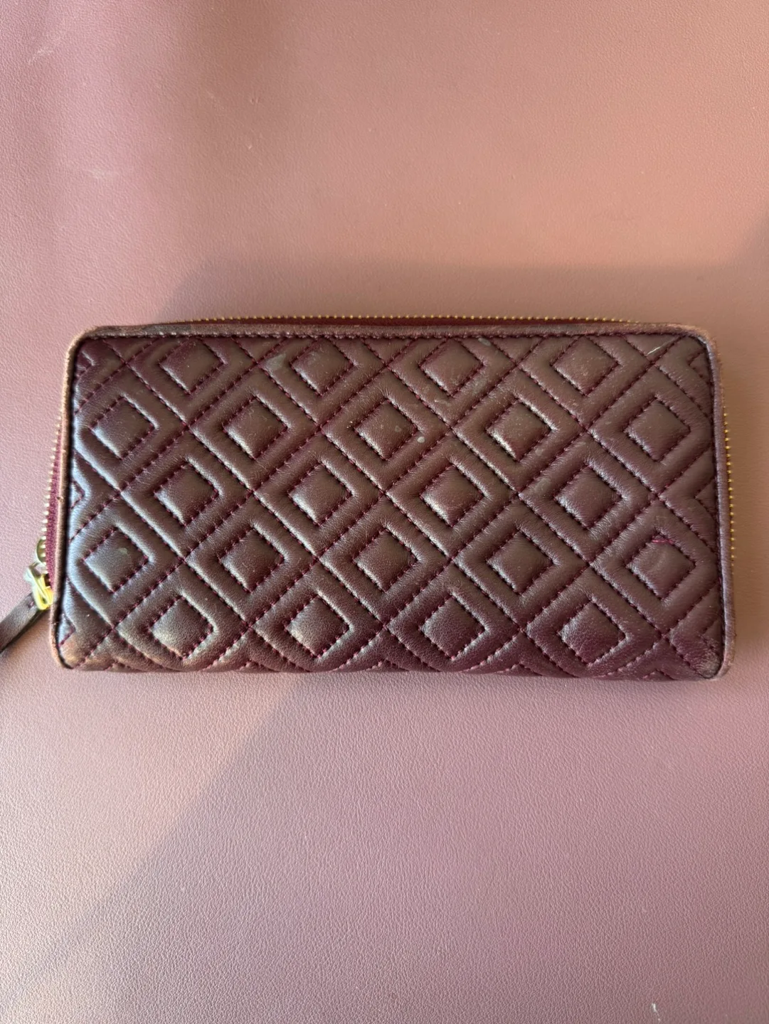 Tory Burch Quilted Wallet burgundy image indicator(4)
