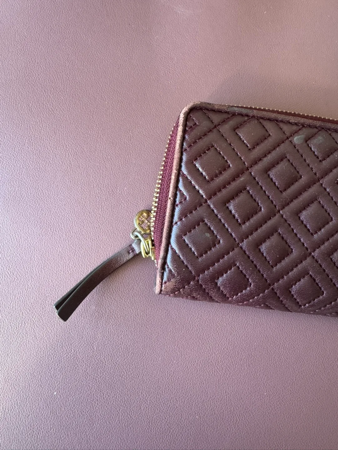 Tory Burch Quilted Wallet burgundy image indicator(5)
