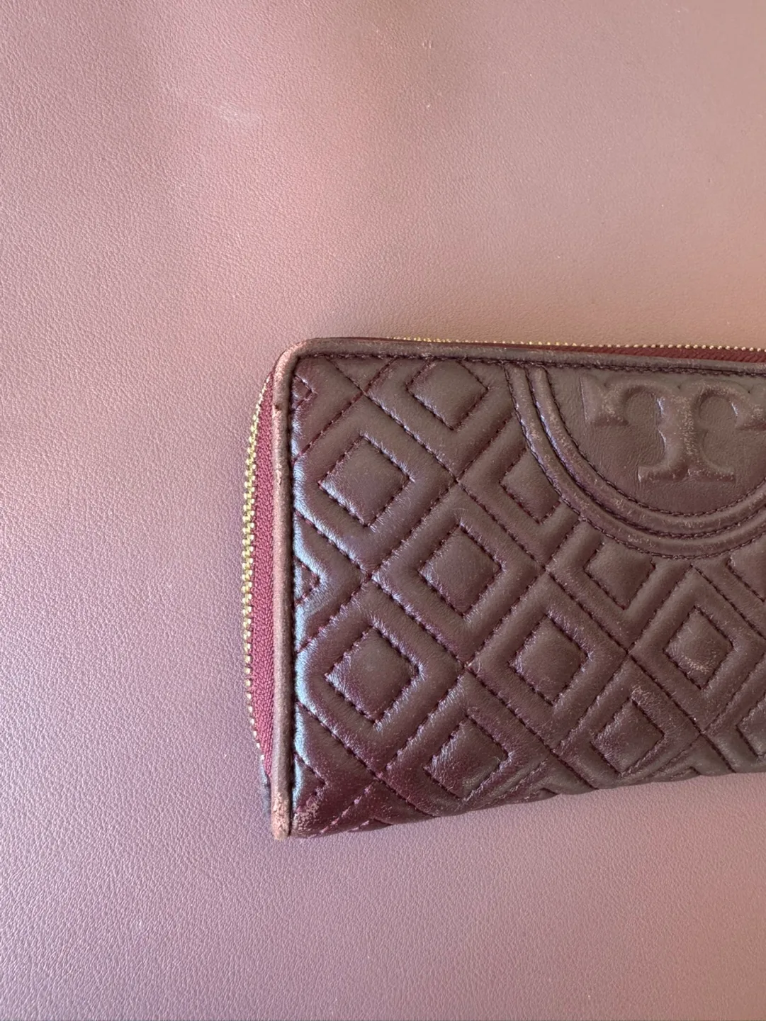 Tory Burch Quilted Wallet burgundy image indicator(3)