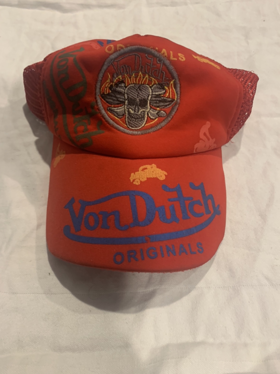 Von Dutch Red Meshback Baseball Cap