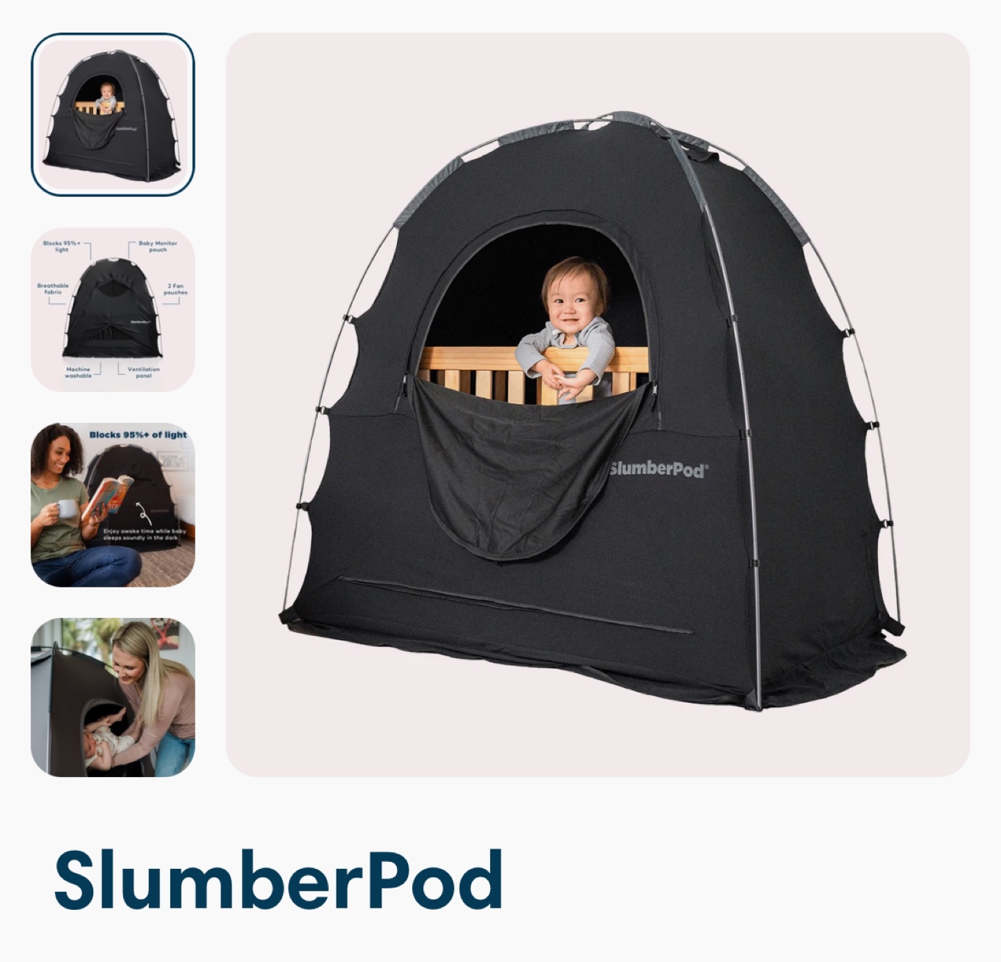 SlumberPod Black with Gray Accents