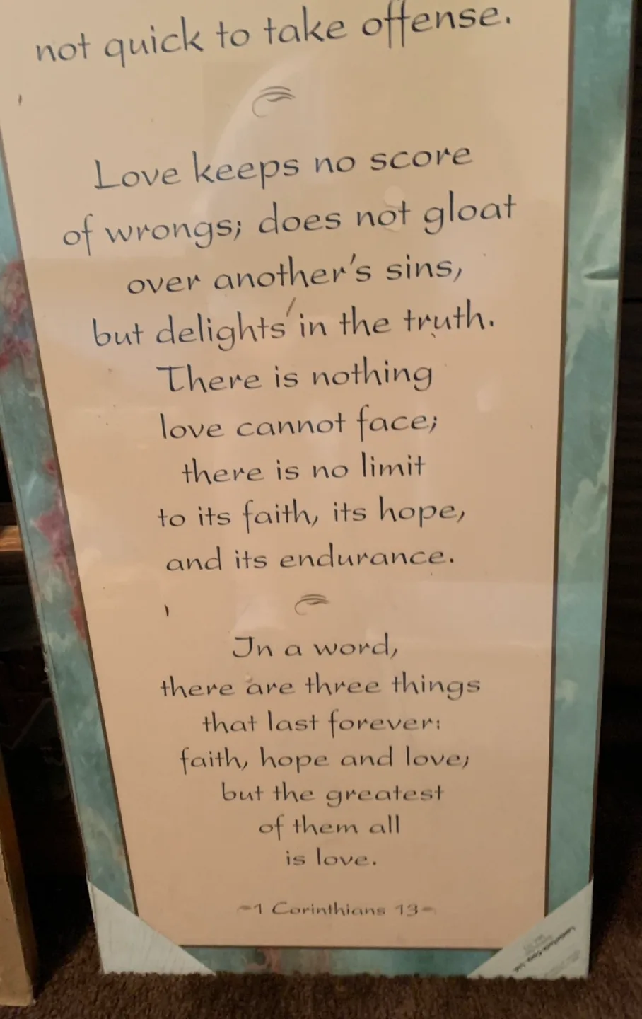 Framed Wall Art: Love Verse - NEW sealed packaging image indicator(4)