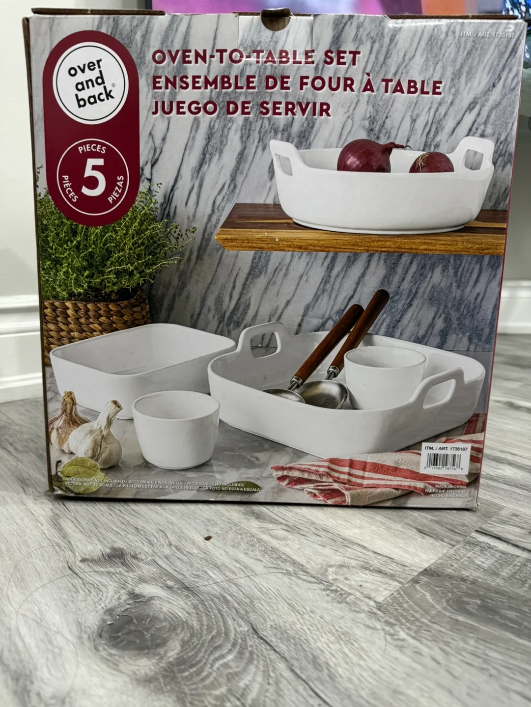 5 piece oven to table set for sale thumbnail
