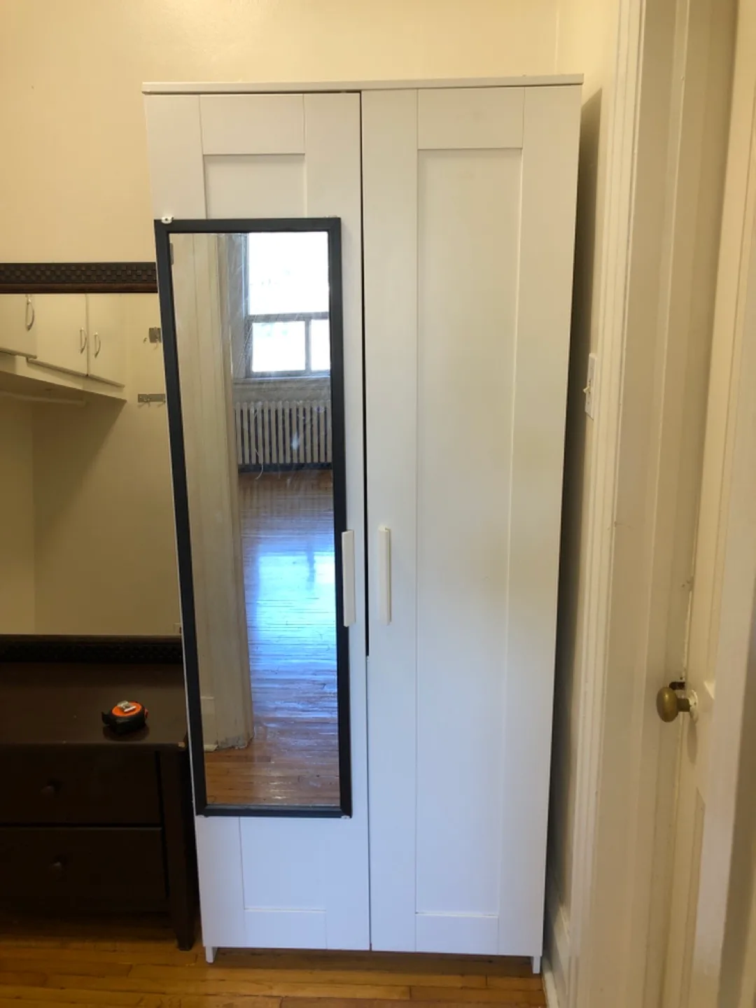 IKEA White Wardrobe with Mirror thumbnail