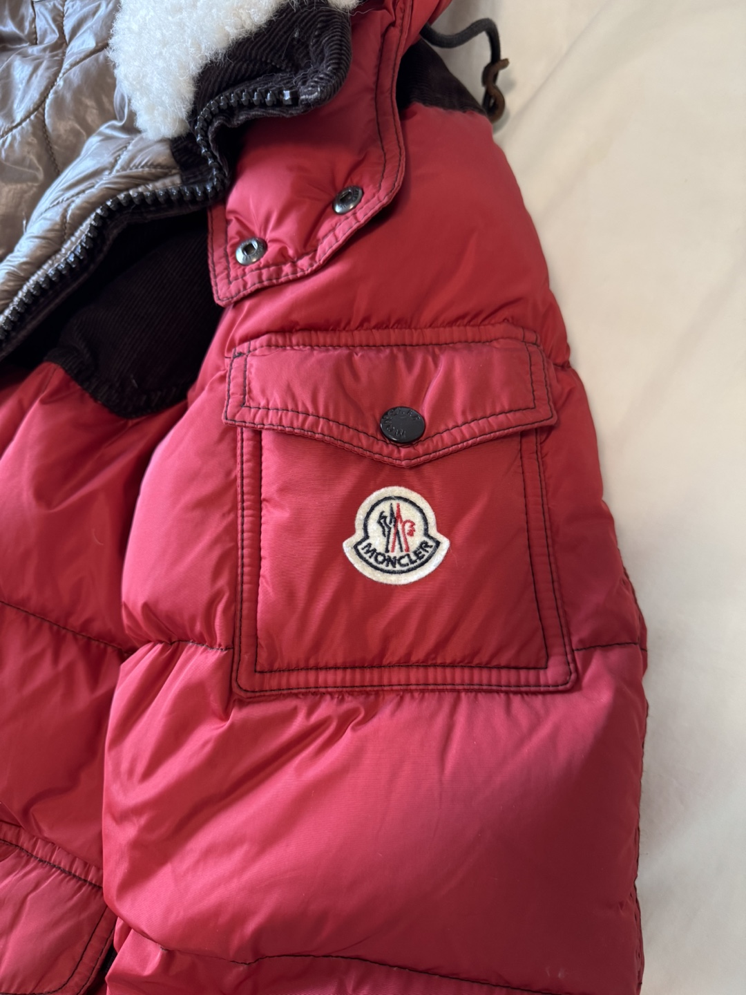 Moncler Red Down Jacket - photo 3