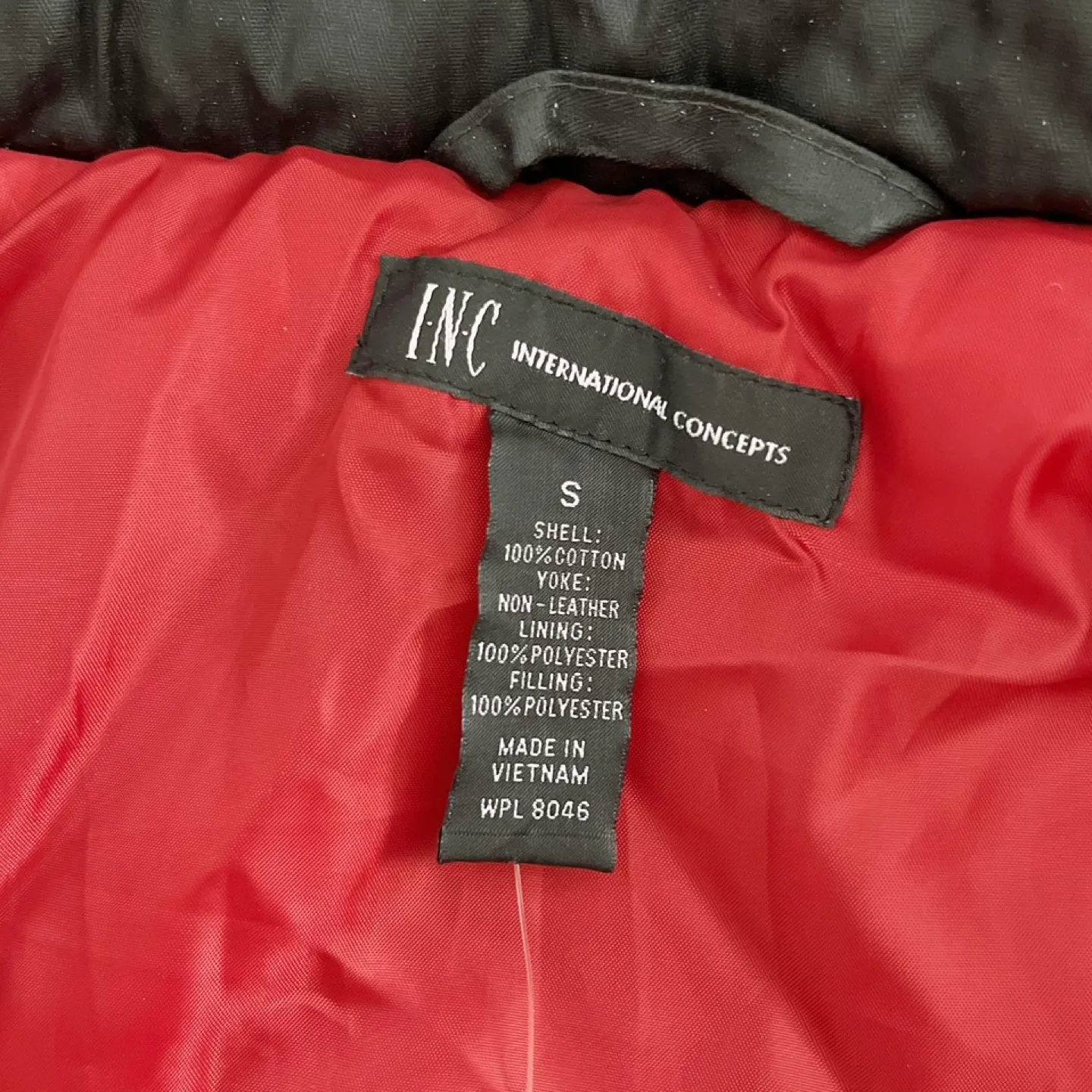 INC International Concepts Black Hooded Vest Size Small image indicator(5)