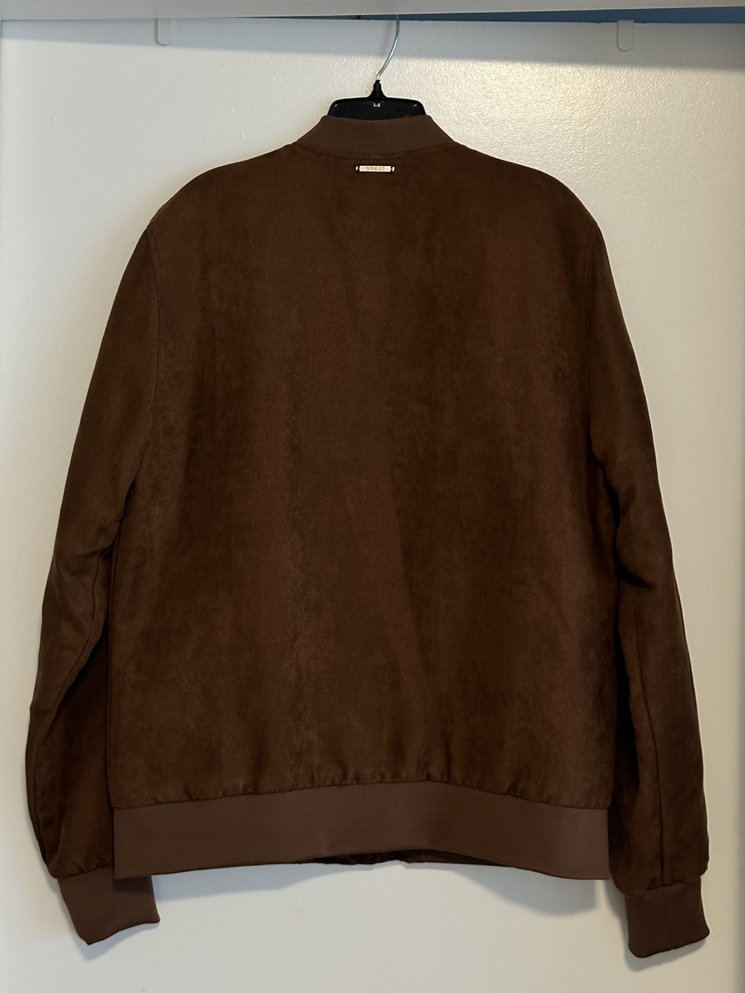 Guess Men's Brown Suede Bomber Jacket Size M - photo 2