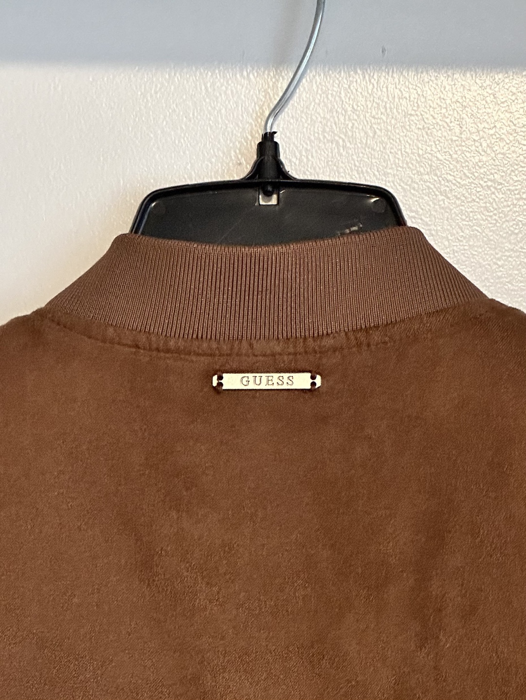 Guess Men's Brown Suede Bomber Jacket Size M - photo 4