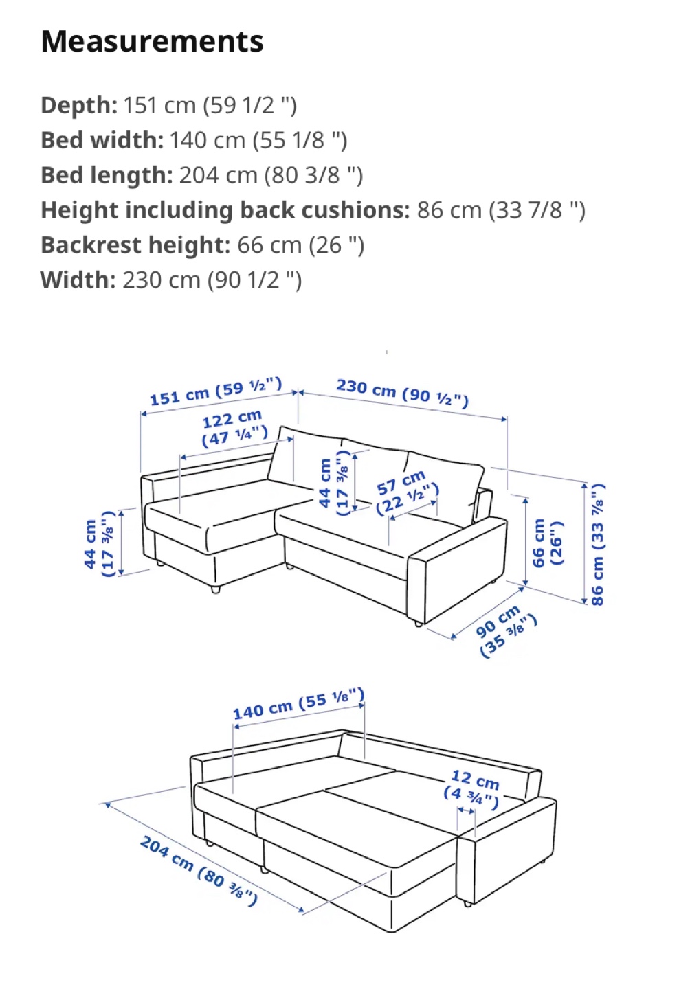 IKEA Friheten Sectional Sofa Bed - photo 4