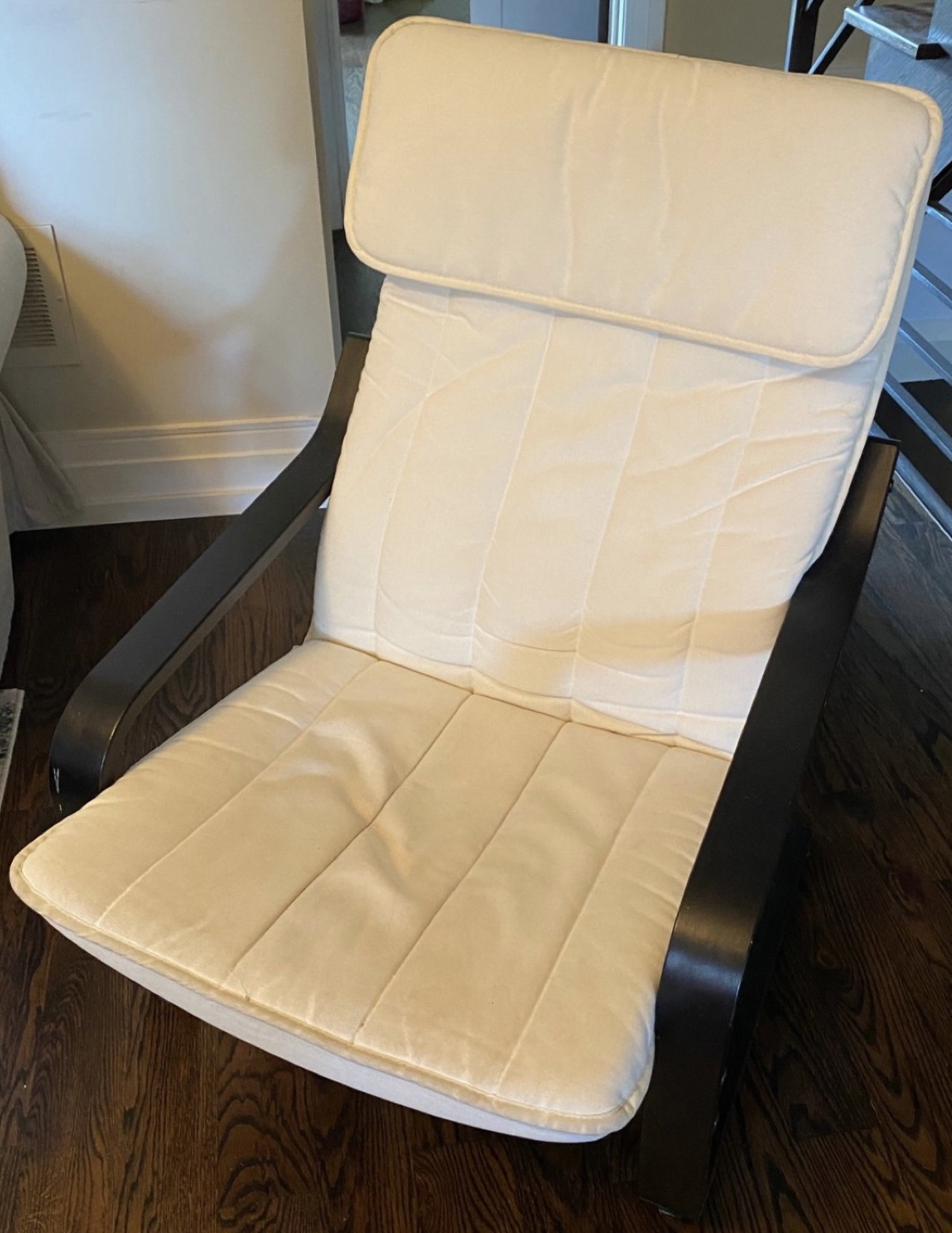 IKEA Poang Chair with White Cover - photo 2
