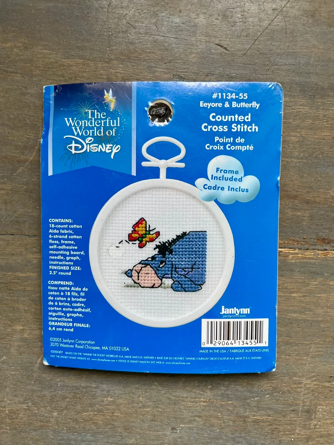 Disney Winnie The Pooh EEYORE & BUTTERFLY Cross Stitch # 1134-55 thumbnail