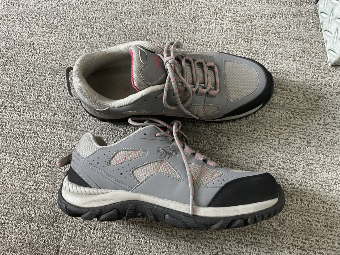 Women's Aggressor Steel Toe Hiking Shoes - Grey - photo 4